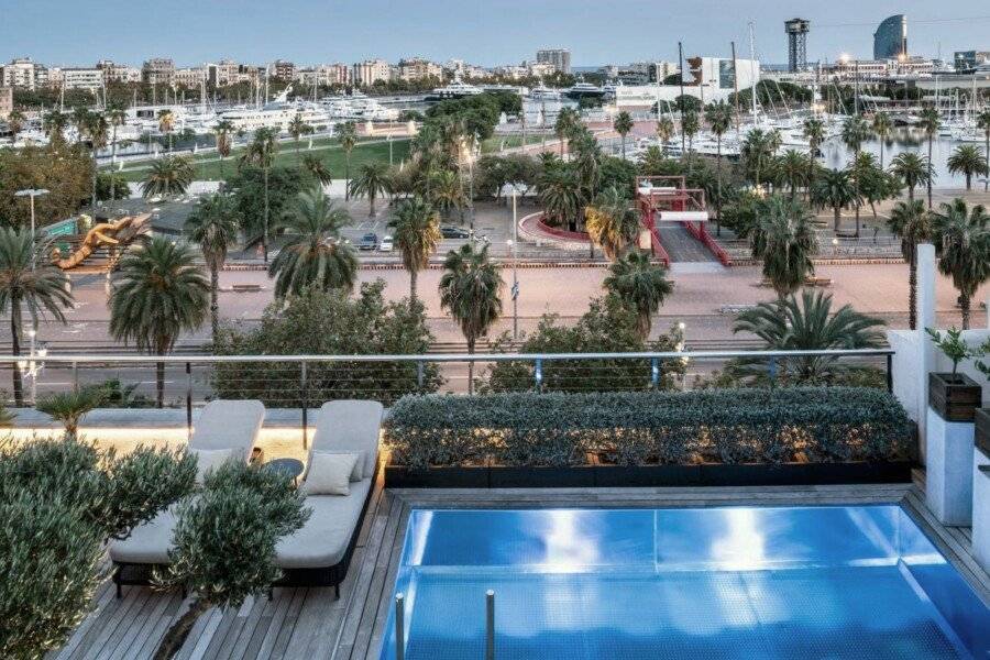 Serras Barcelona rooftop pool,ocean view