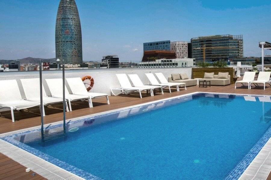 Golden Hotel Barcelona rooftop pool, outdoor pool