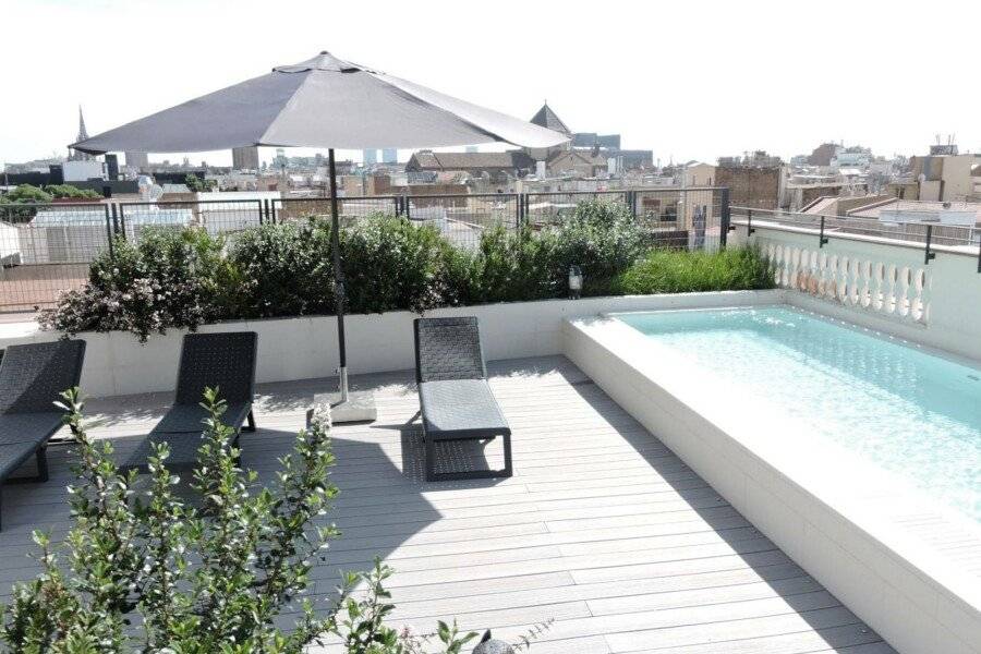 Hotel Raval House rooftop pool, outdoor pool, garden