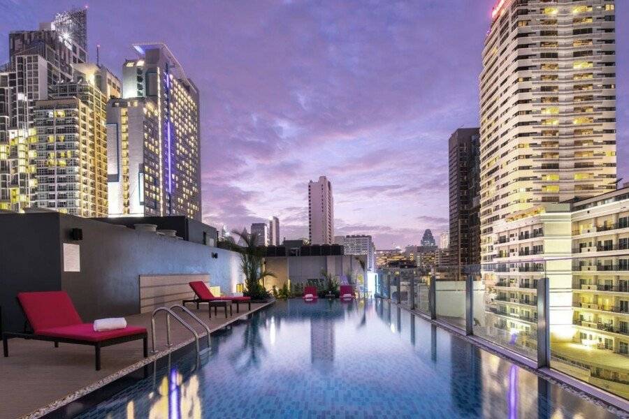 Travelodge Sukhumvit 11 rooftop pool, outdoor pool, city view