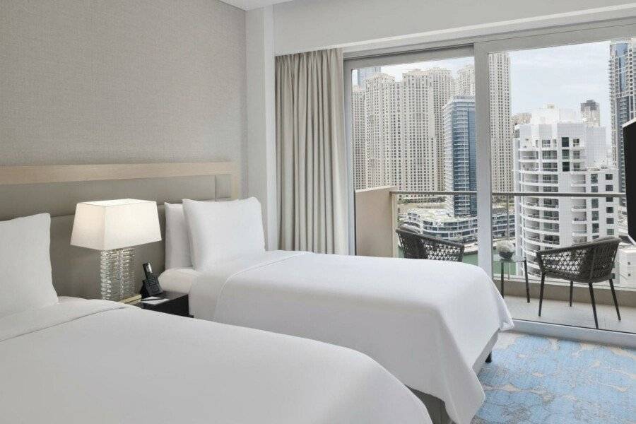 JW Marriott Hotel Dubai Marina hotel bedroom,ocean view