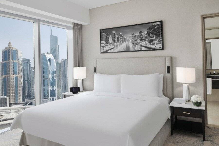 JW Marriott Hotel Dubai Marina hotel bedroom,ocean view