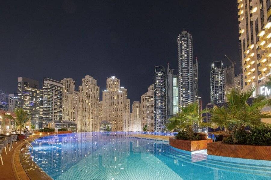 JW Marriott Hotel Dubai Marina rooftop pool, outdoor pool, ocean view