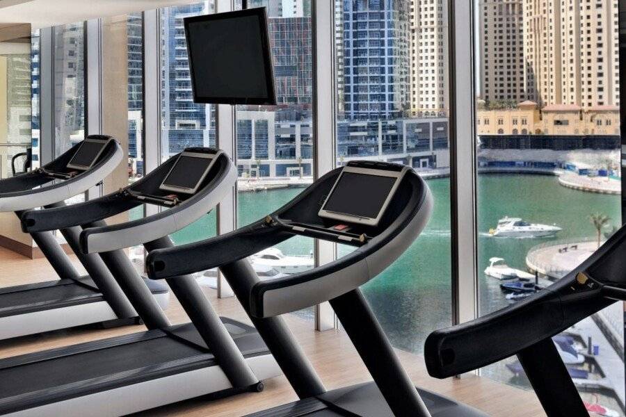 JW Marriott Hotel Dubai Marina fitness centre,ocean view