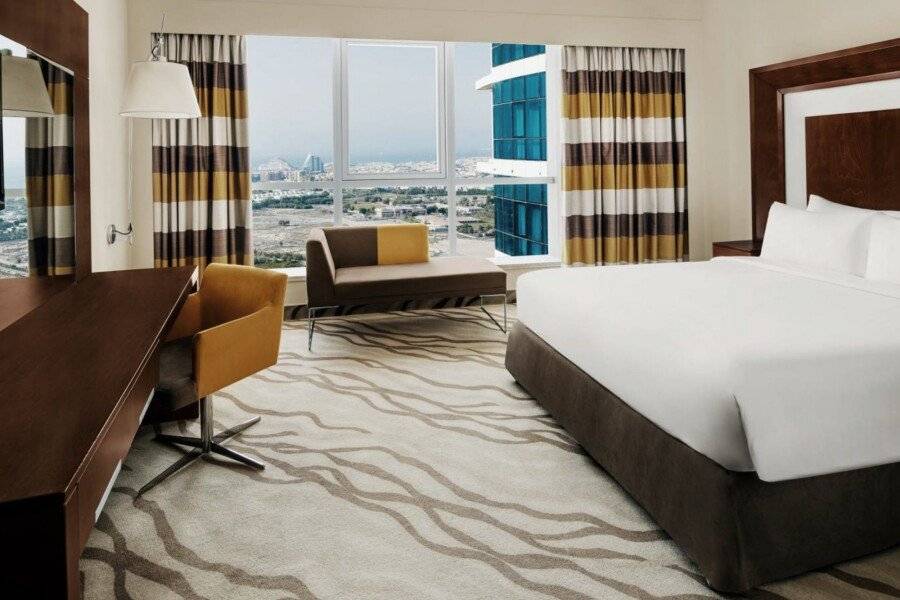 Novotel Al Barsha hotel bedroom,ocean view