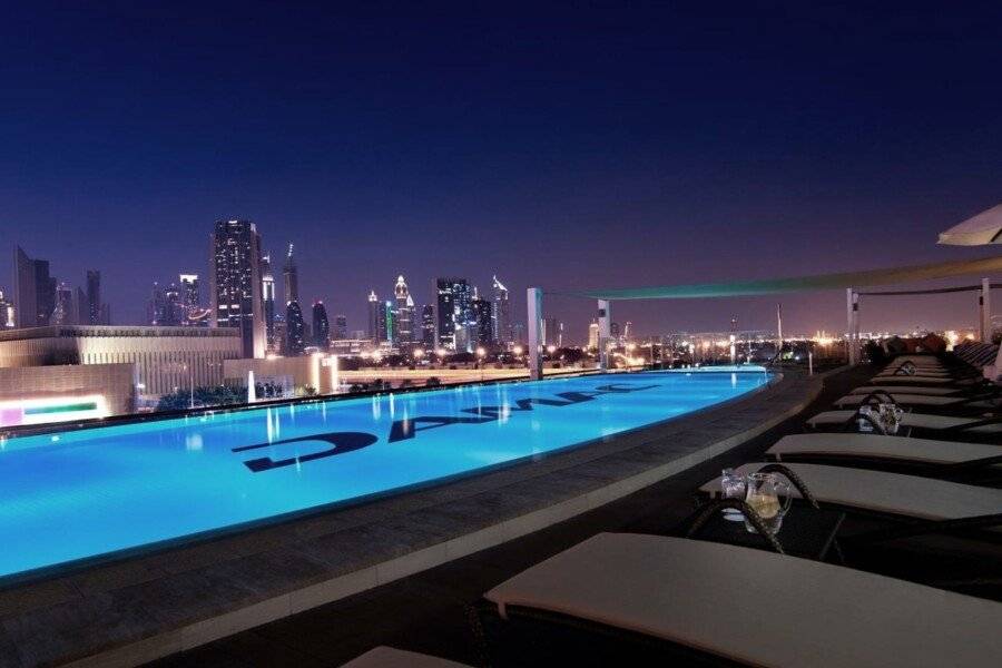 DAMAC Maison Mall Street rooftop pool,ocean view