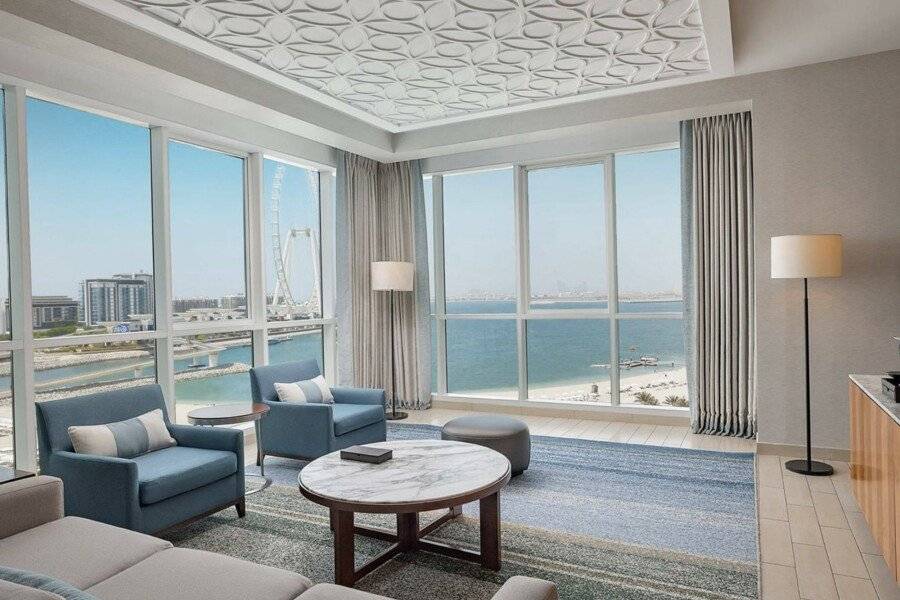 DoubleTree by Hilton Jumeirah Beach hotel bedroom,ocean view