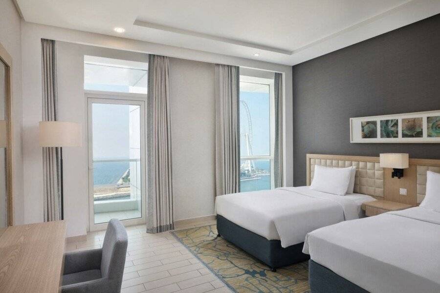 DoubleTree by Hilton Jumeirah Beach hotel bedroom,ocean view