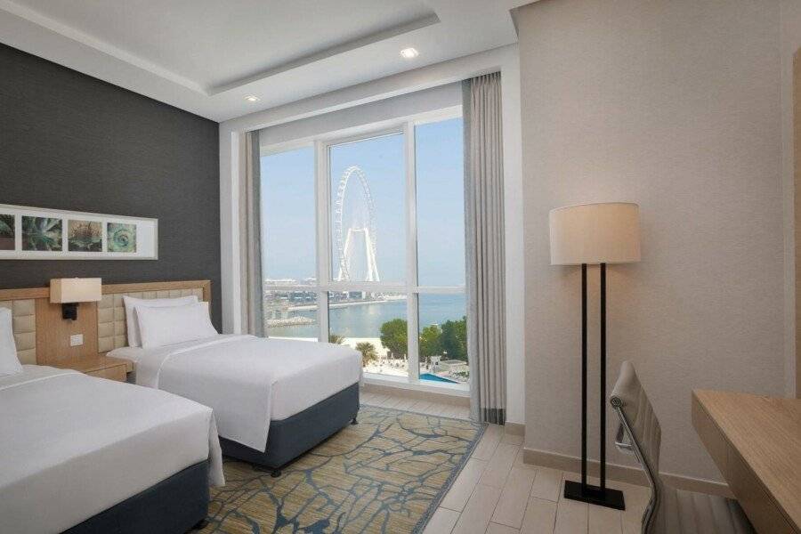 DoubleTree by Hilton Jumeirah Beach hotel bedroom,ocean view