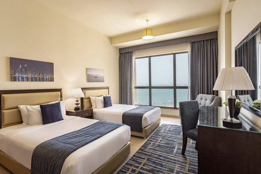 Roda Amwaj Suites Jumeirah Beach Residence hotel bedroom,ocean view