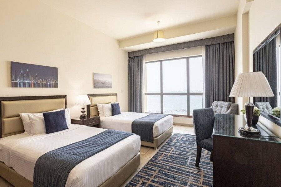 Roda Amwaj Suites Jumeirah Beach Residence hotel bedroom,ocean view