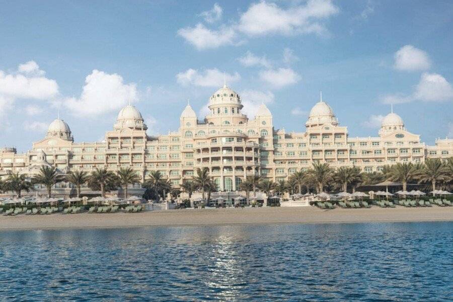 Raffles The Palm facade, beach, ocean view