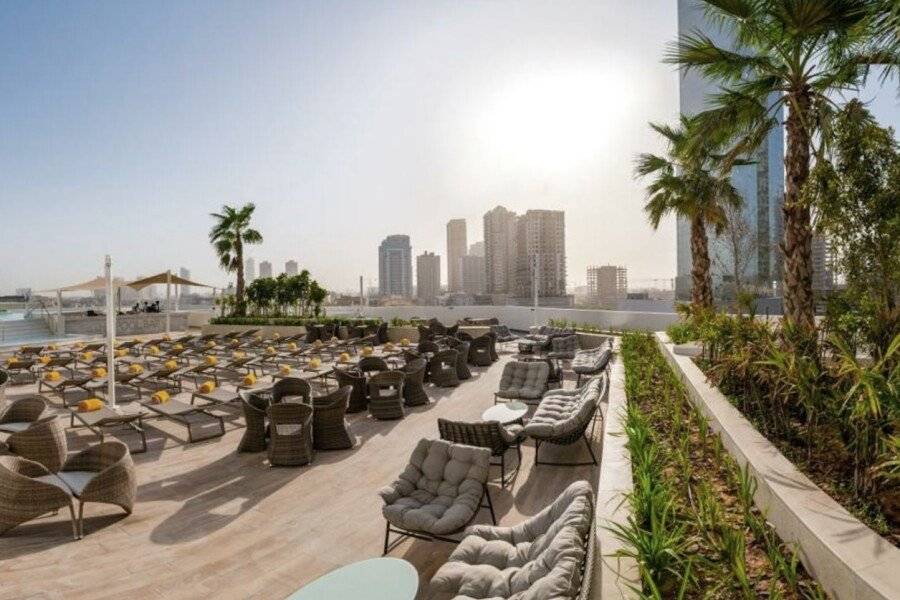 FIVE Jumeirah Village outdoor pool, garden, ocean view