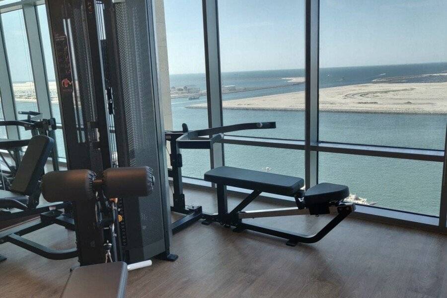 Wyndham Dubai Deira fitness centre,ocean view