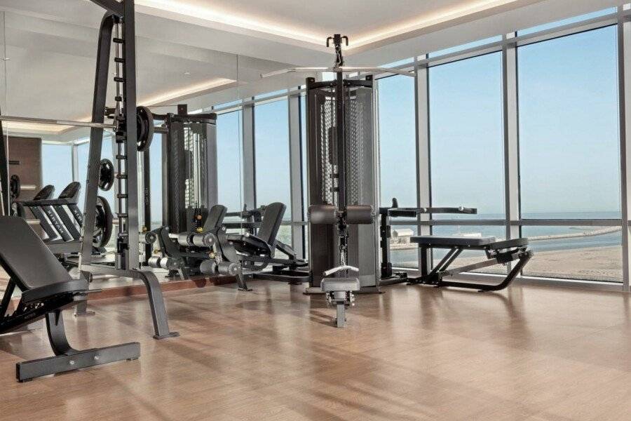 Wyndham Dubai Deira fitness centre,ocean view