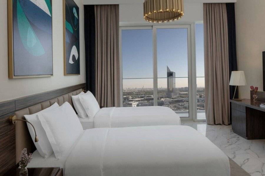 Avani Plus Palm View Dubai Hotel & Suites hotel bedroom,ocean view