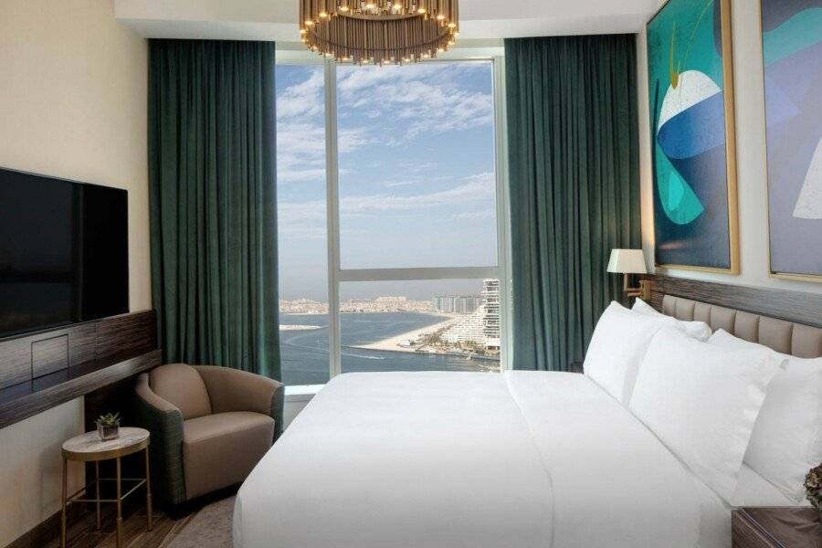 Avani Plus Palm View Dubai Hotel & Suites hotel bedroom,ocean view