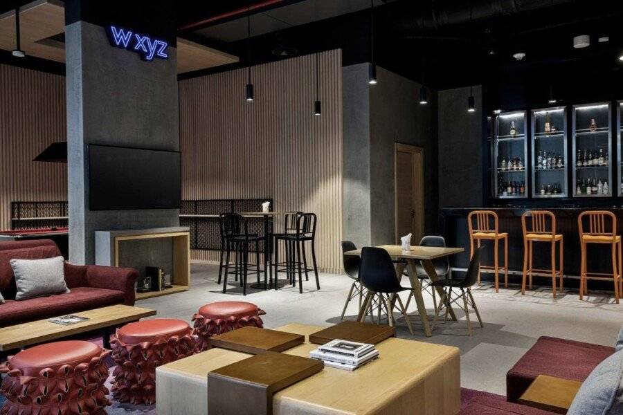 Aloft Dubai Airport lobby, bar