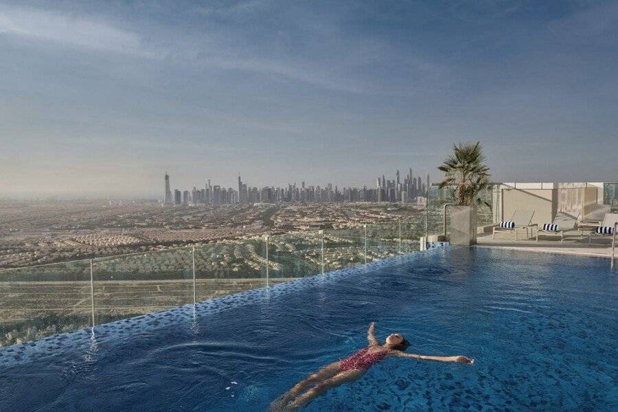 Novotel Jumeirah Village Triangle rooftop pool,ocean view