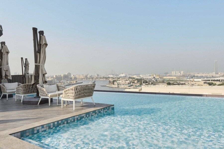 ibis Styles Dubai Deira rooftop pool, infinity pool, outdoor pool, ocean view