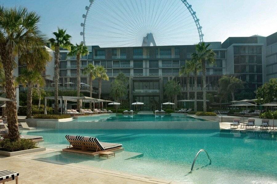 Banyan Tree Dubai at Bluewaters outdoor pool,hotel facade