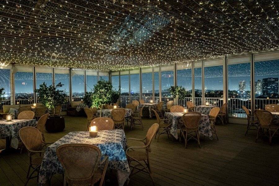 The Beverly Hilton restaurant, balcony, ocean view