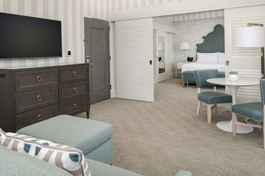 The Beverly Hilton hotel bedroom