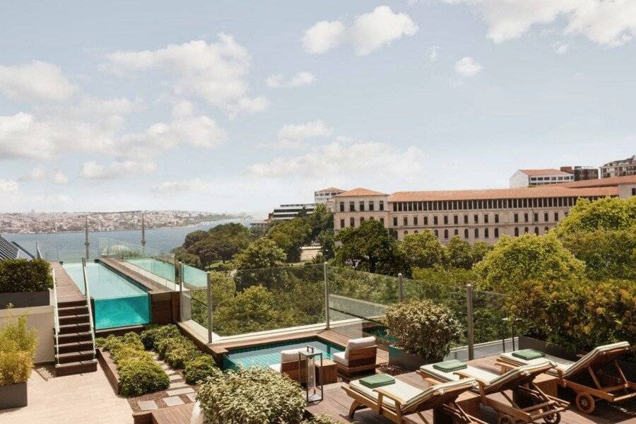 The Ritz-Carlton, Istanbul at the Bosphorus rooftop pool,ocean view