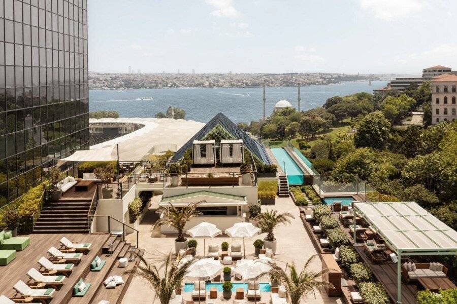 The Ritz-Carlton, Istanbul at the Bosphorus rooftop pool,ocean view