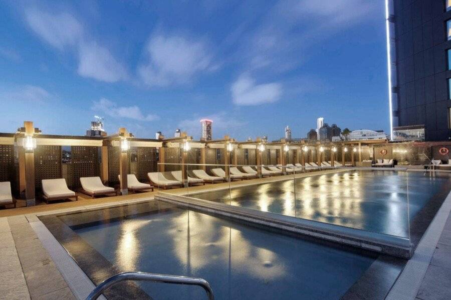 Hilton Istanbul Bomonti rooftop pool, outdoor pool, spa