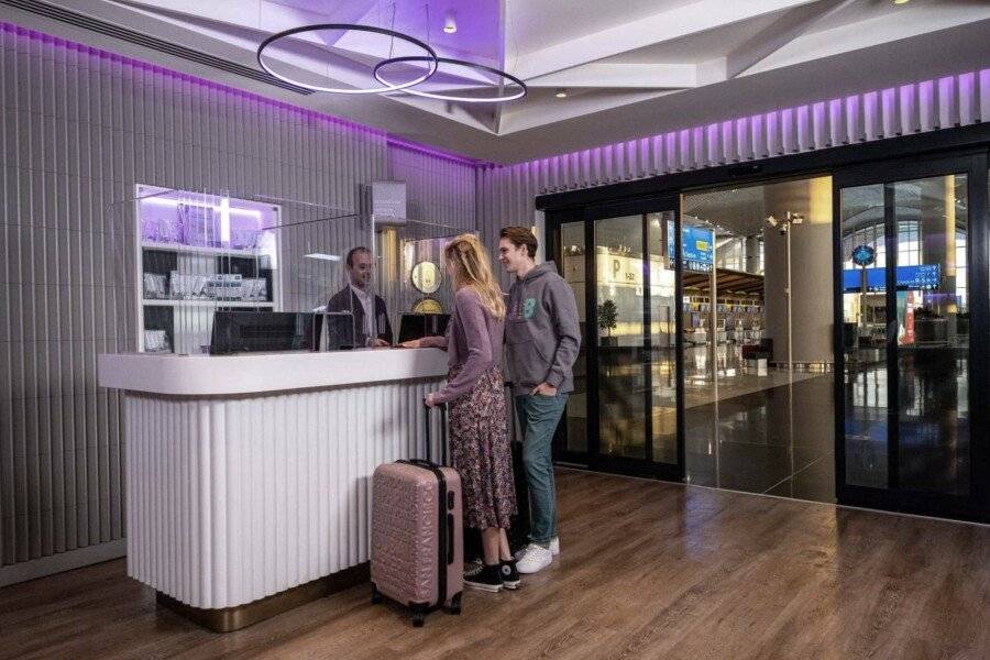 Yotel Istanbul Airport hotel (landside) front desk, lobby, 