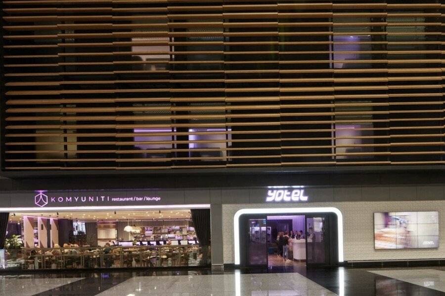 Yotel Istanbul Airport hotel (landside) facade,restaurant,bar,lobby