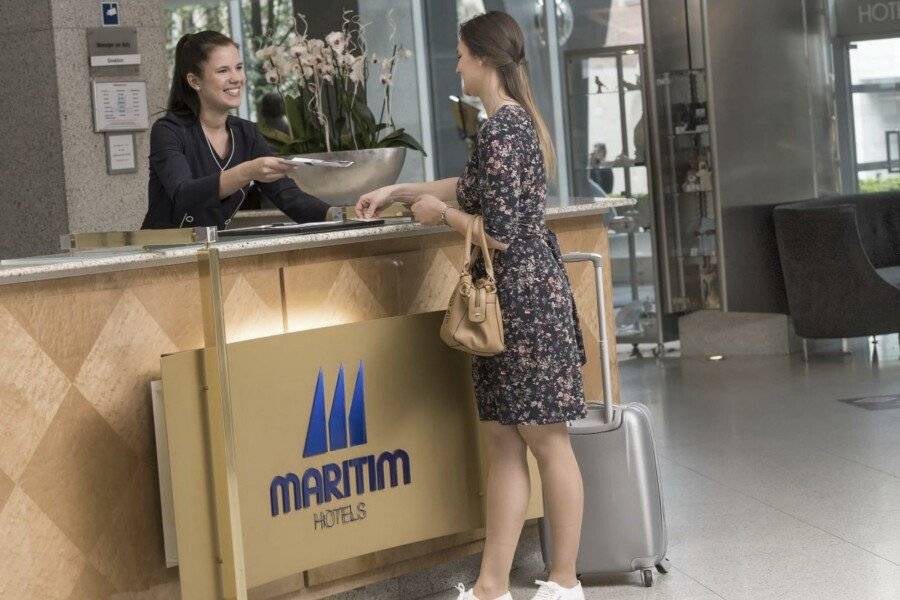 Maritim proArte Hotel lobby,front desk