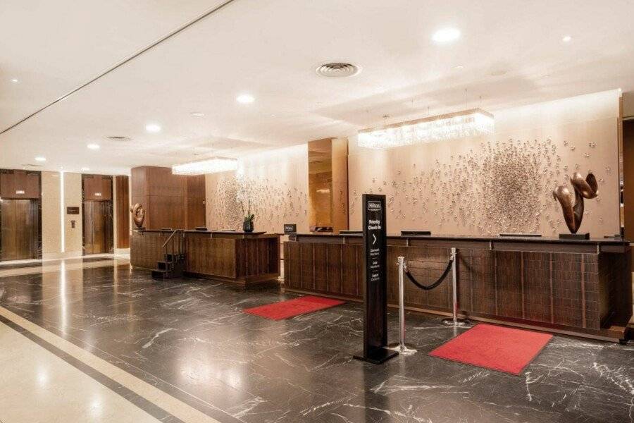 Hilton Berlin lobby,front desk,