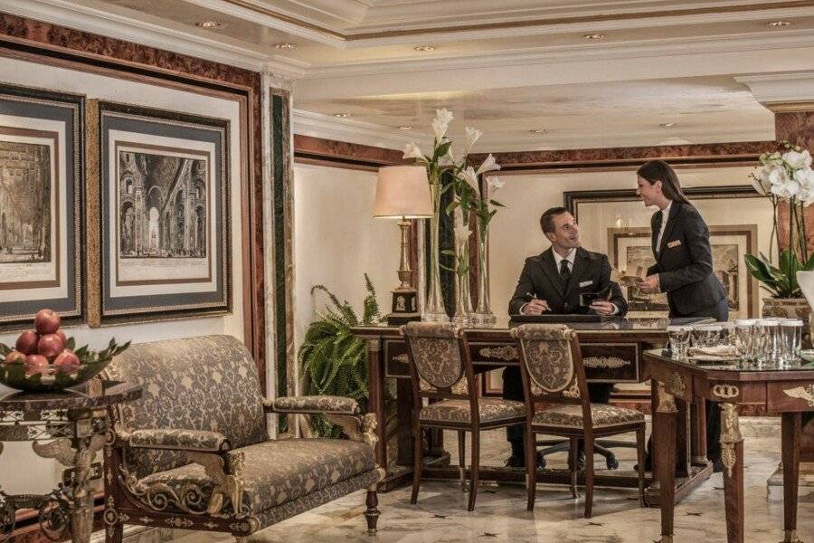 Rome Cavalieri, A Waldorf Astoria Hotel lobby,front desk,