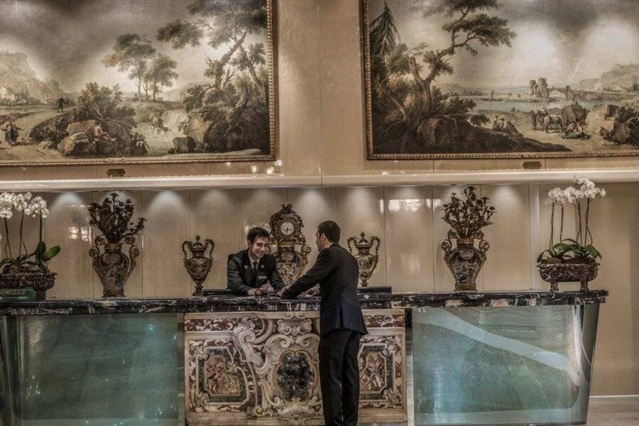 Rome Cavalieri, A Waldorf Astoria Hotel lobby,front desk,