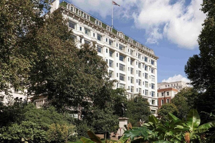 The Savoy facade,garden