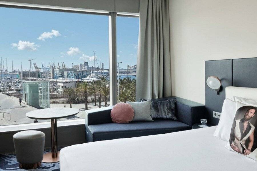 W Barcelona hotel bedroom,ocean view