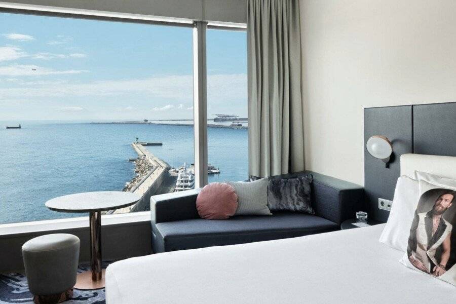 W Barcelona hotel bedroom,ocean view