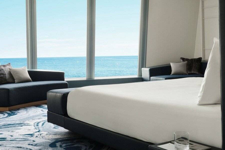 W Barcelona hotel bedroom,ocean view