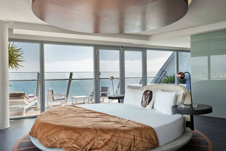 W Barcelona hotel bedroom,ocean view