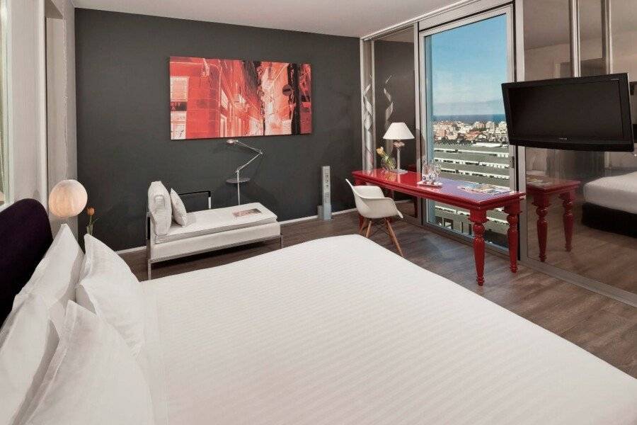 Melia Barcelona Sky 4* Sup hotel bedroom,ocean view