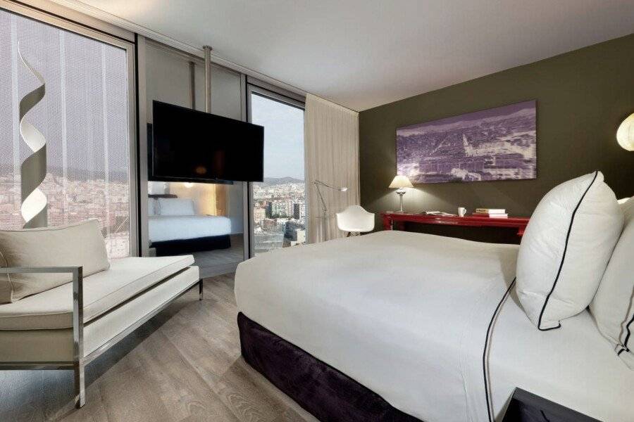 Melia Barcelona Sky 4* Sup hotel bedroom,ocean view