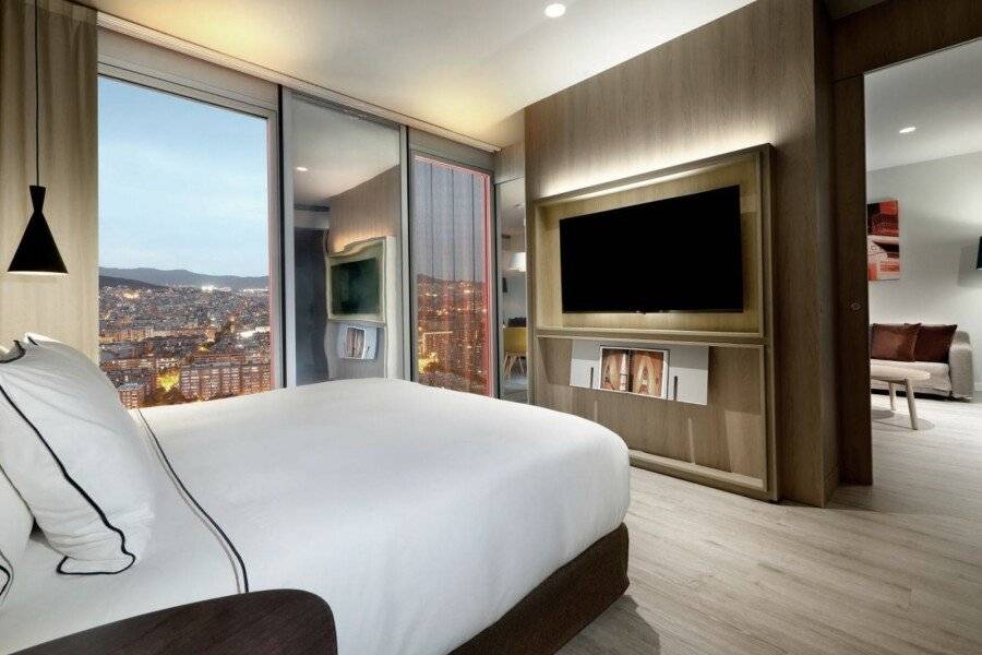 Melia Barcelona Sky 4* Sup hotel bedroom,ocean view