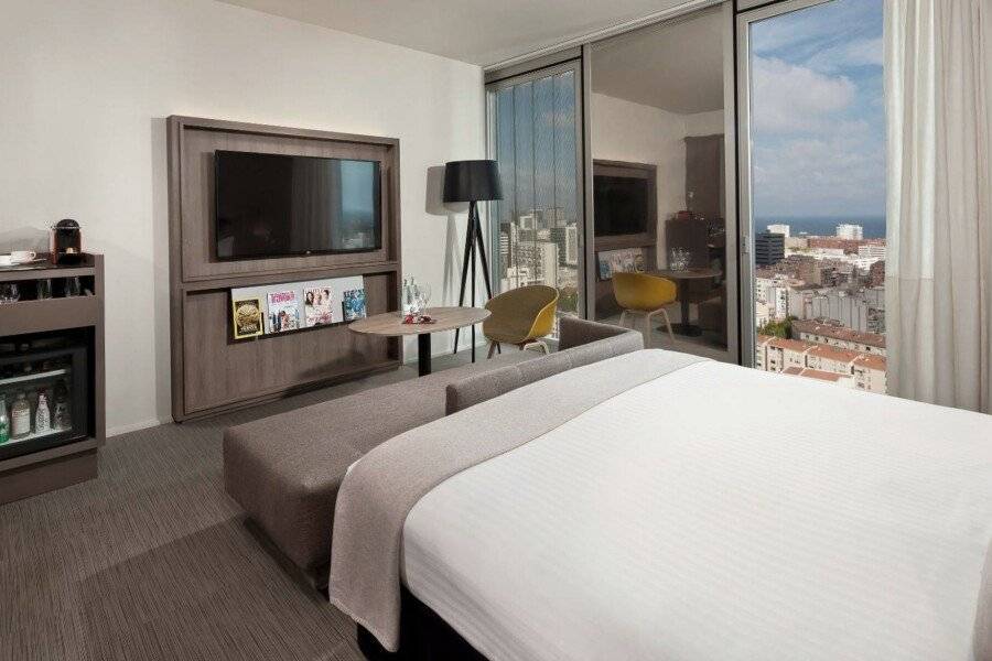 Melia Barcelona Sky 4* Sup hotel bedroom,ocean view