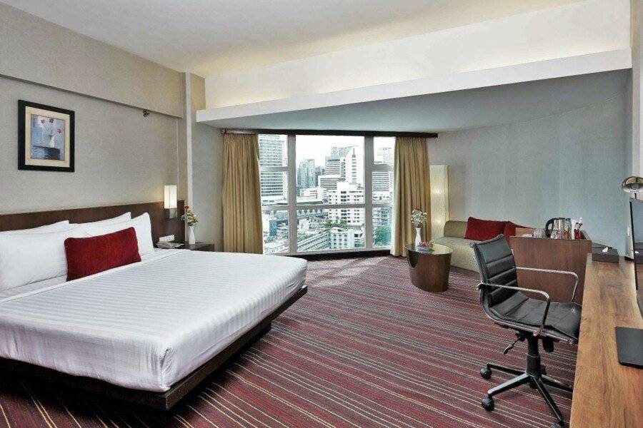 Ambassador Hotel Bangkok - SHA Extra Plus hotel bedroom,city view