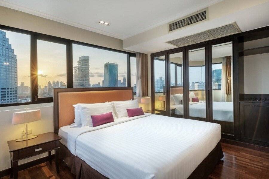 Bandara Suites Silom hotel bedroom,ocean view