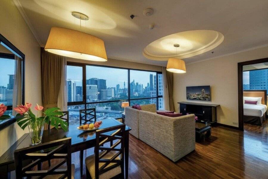 Bandara Suites Silom hotel bedroom,ocean view