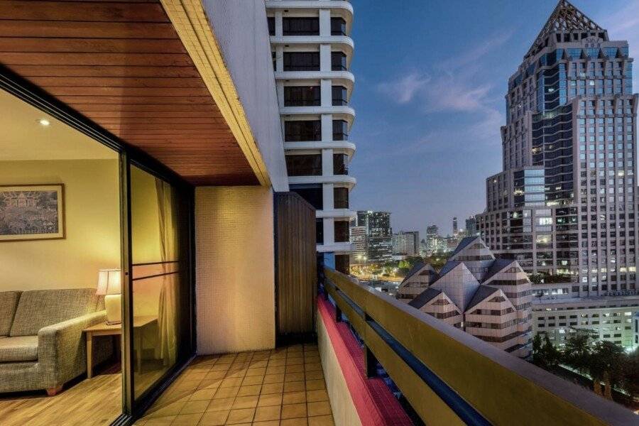 Bandara Suites Silom balcony,ocean view