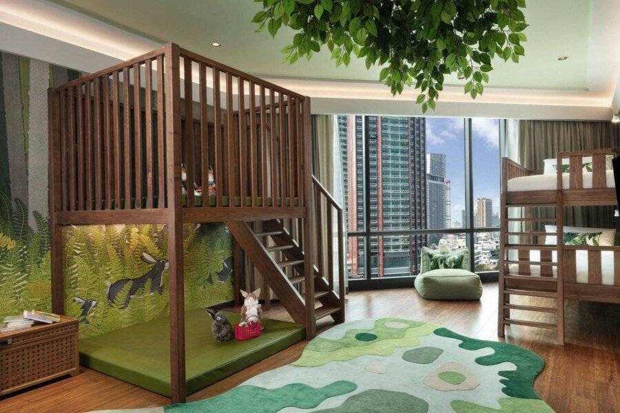 Siam Kempinski Hotel kids play area,hotel bedroom